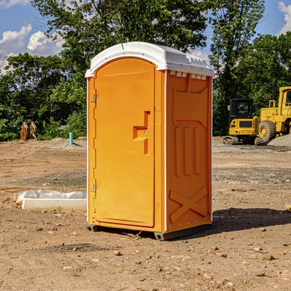 can i customize the exterior of the porta potties with my event logo or branding in Abanda Alabama